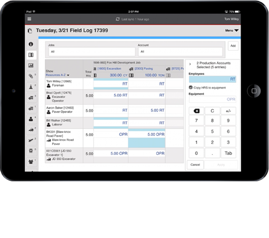 Unified estimating and operations in a unified platform