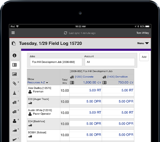 resource/Schedule view in Track