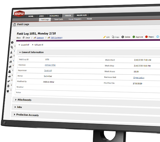 Advanced field log features