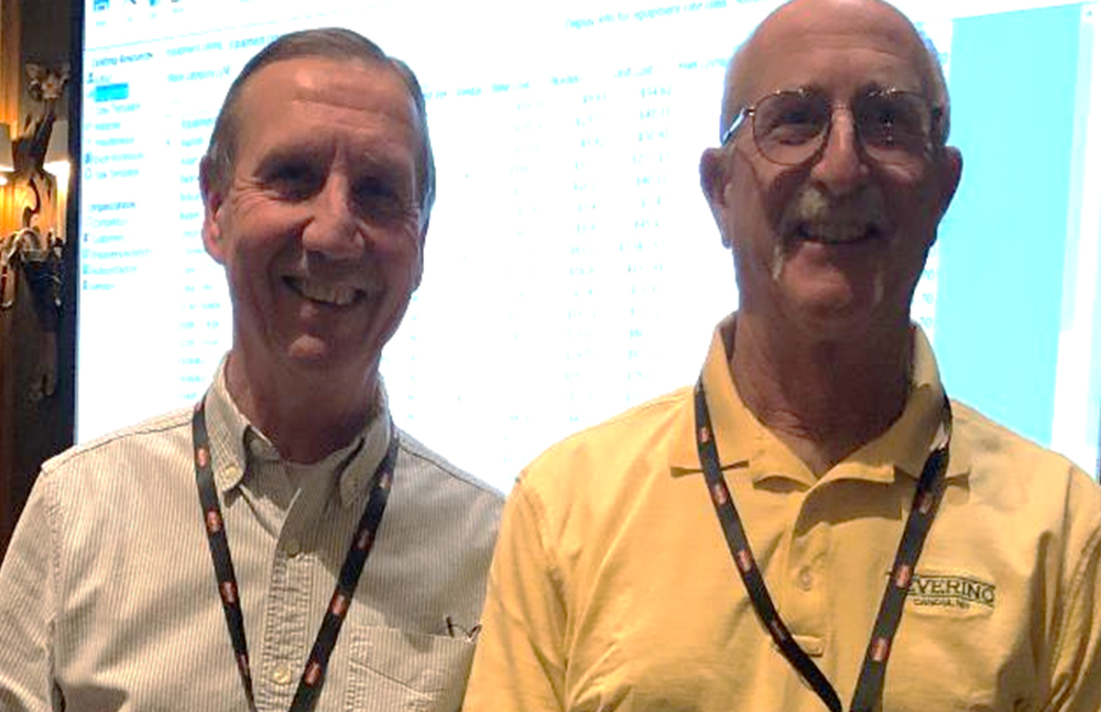 Severino Trucking pictured at the B2W User Conference in March 2020 after winning an award for exceptional use of B2W’s construction equipment maintenance software.